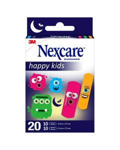 3M NEXCARE HAPPY KIDS MONSTERS BANDAGES 20 PCS