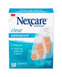 3M NEXCARE CLEAR W/P BANDGE 50S