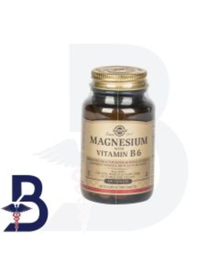 SOLGAR MAGNESIUM WITH VIT B6  100 TAB