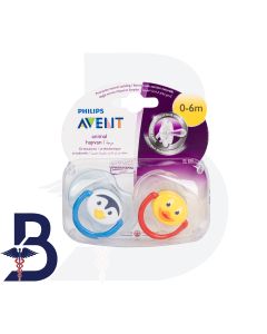 AVENT SOOTHERS 0-6 M ANIMAL 2 PCS