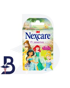 3M NEXCARE SENSITIVE DESIGN PRINCESS BANDAGE 20PCS