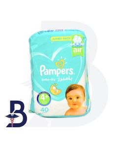 PAMPERS ACTIVE BABY DRY (4+) 40 PCS