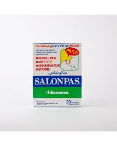 SALONPAS 6.5X4.2CM 20 PATCHES / 1 BOX ( CRT 10 BOXES )